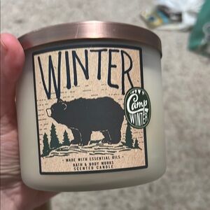Bath & Body Works Winter Camp Candle with Bear Design